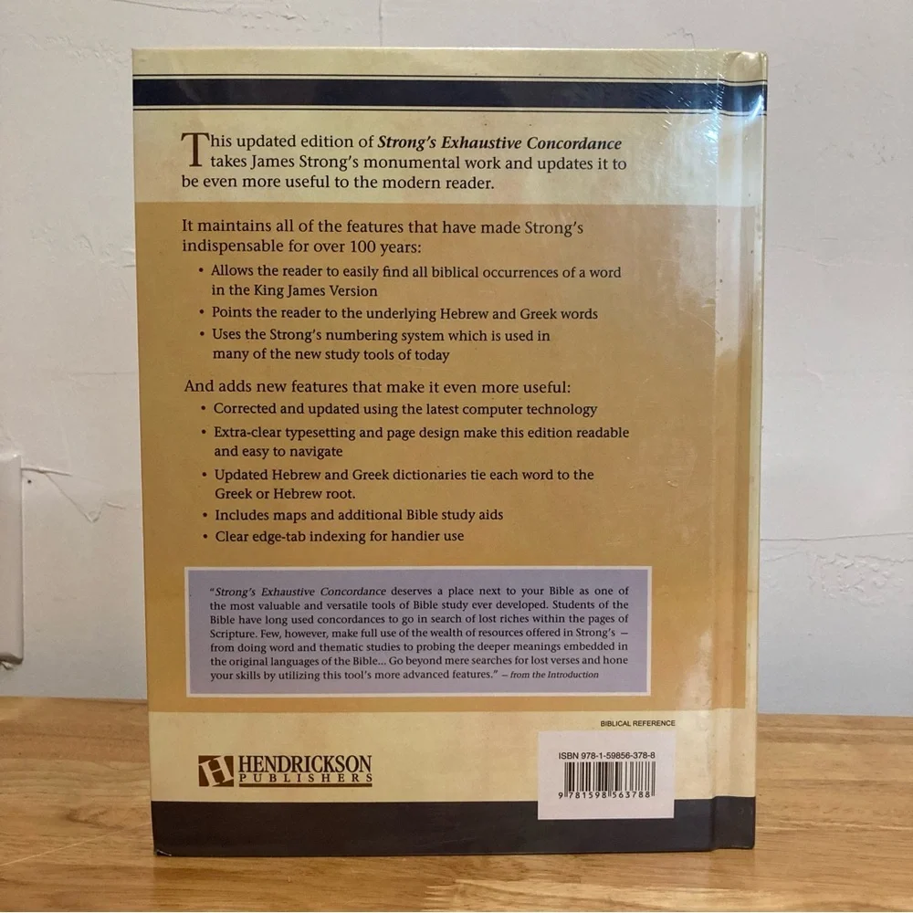 Strong's Exhaustive Concordance of the Bible - Sealed NOS Bible Study Book